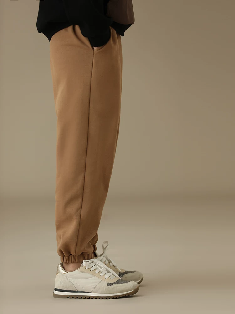 Quần áo trẻ em Hazi bộ sưu tập mùa đông mới dành cho bé trai và bé gái quần dài có dây thun co giãn dành cho cha mẹ và con cái bằng vải cotton thân thiện với da quần dài màu sắc tương phản