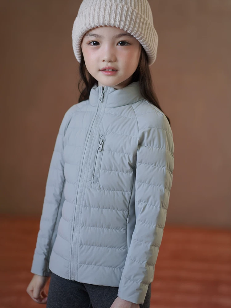 Quần áo trẻ em Hazi Áo khoác mùa đông Áo khoác nhẹ Slim Fit Áo khoác lông ngỗng dành cho bé trai và bé gái Áo khoác lông vũ bên trong