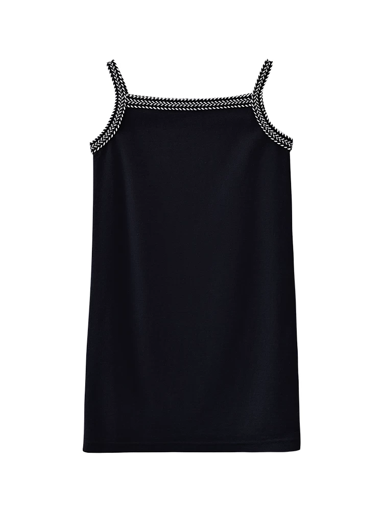 Váy camisole dệt kim mỏng mùa hè cho bé gái, váy lót trẻ em, quần áo mùa hè cao cấp cho trẻ lớn.
