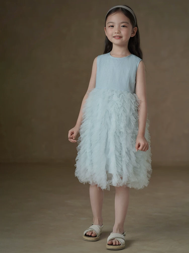 Quần áo trẻ em váy vest mùa hè váy công chúa mới váy công chúa dành cho bé gái váy vải tuyn giống như cổ tích váy trang trọng cho bé có thiết kế đầy cảm hứng