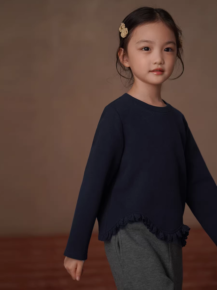 Áo giữ nhiệt mùa đông cho trẻ em làm từ nhung Đức, áo lót thun co giãn, áo thun dài tay cho bé gái.