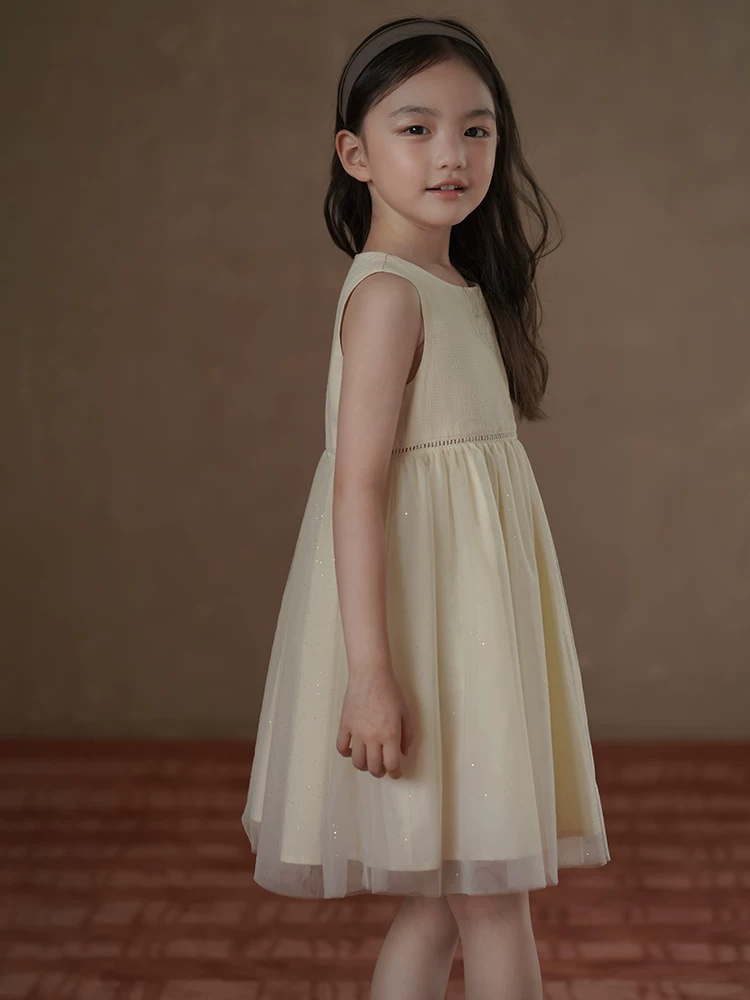 Quần áo trẻ em váy công chúa phong cách Hàn Quốc váy dài màu mơ váy dài vừa phải váy ba lỗ cho bé gái váy trang trọng cho bé gái váy vải tuyn mùa hè