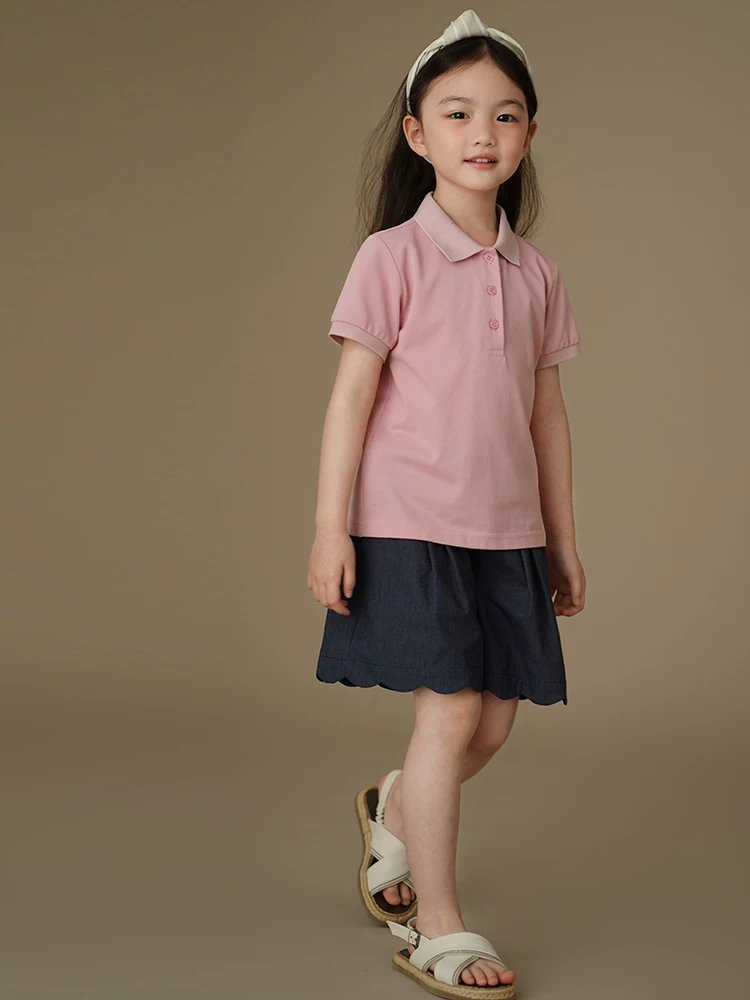 Áo dệt kim trẻ em có tác dụng làm mát và chống muỗi, áo POLO cho bé trai và bé gái, áo thun trơn màu, nhanh khô cho mùa hè.