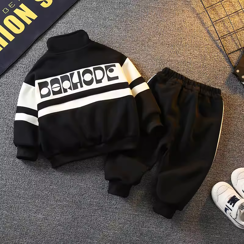 Bộ trang phục mùa xuân cho bé trai 2025, kiểu dáng thời trang mới, quần áo xuân thu cho bé, phong cách Hàn Quốc, lịch lãm, bộ hai mảnh thường ngày