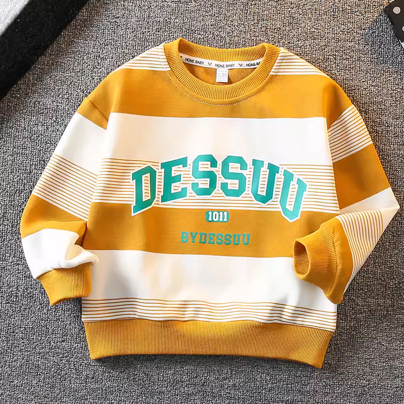 Áo thun bé trai mùa xuân thu thời trang kiểu mới 2025 dành cho bé trai trẻ, áo kiểu xuân thời thượng