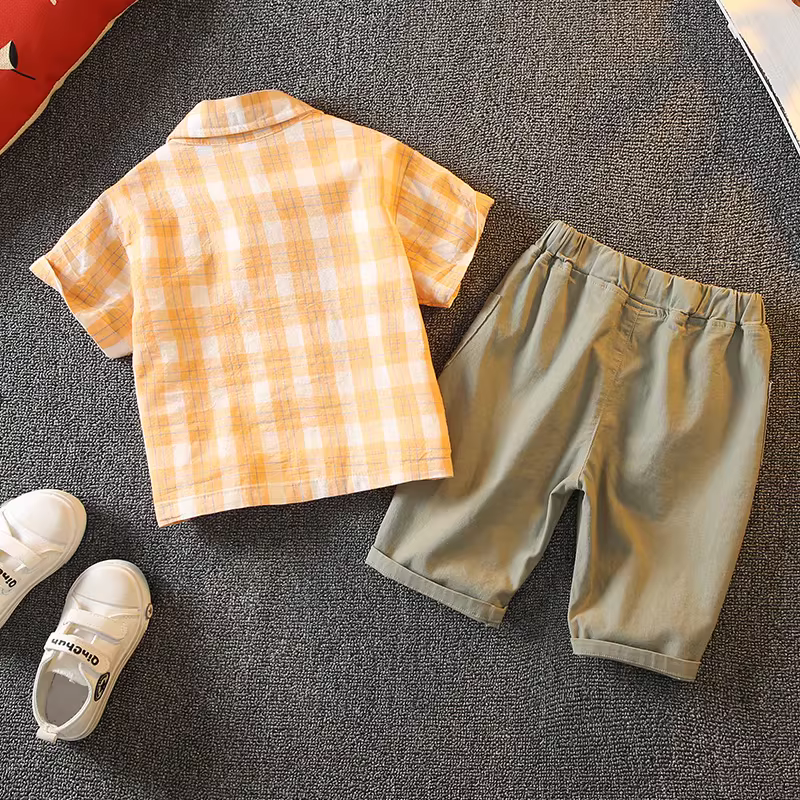 Bộ đồ hè bé trai 2025, áo vest hè trẻ em mới, thời trang, mát mẻ, bộ ba món thể thao cho bé