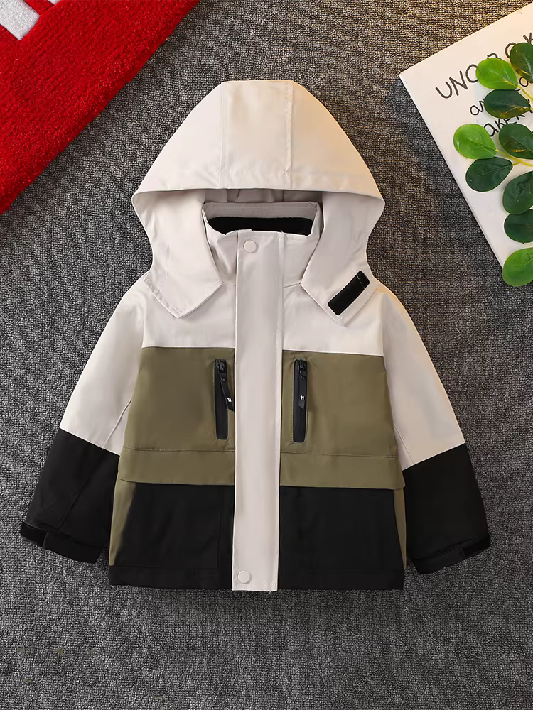 Áo khoác trẻ em bé trai xuân thu 2025 mẫu mới áo khoác ba trong một ngoài trời có thể tháo rời