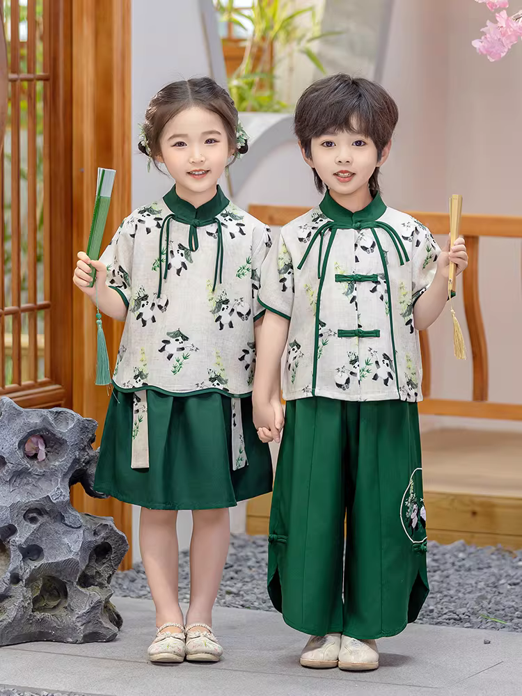 Hanfu cho bé trai, bộ đồ Tang mùa hè cho bé gái, quần áo trẻ em, phong cách truyền thống Trung Hoa, trang phục cổ xưa, trang phục cải tiến mỏng cho bé trai.