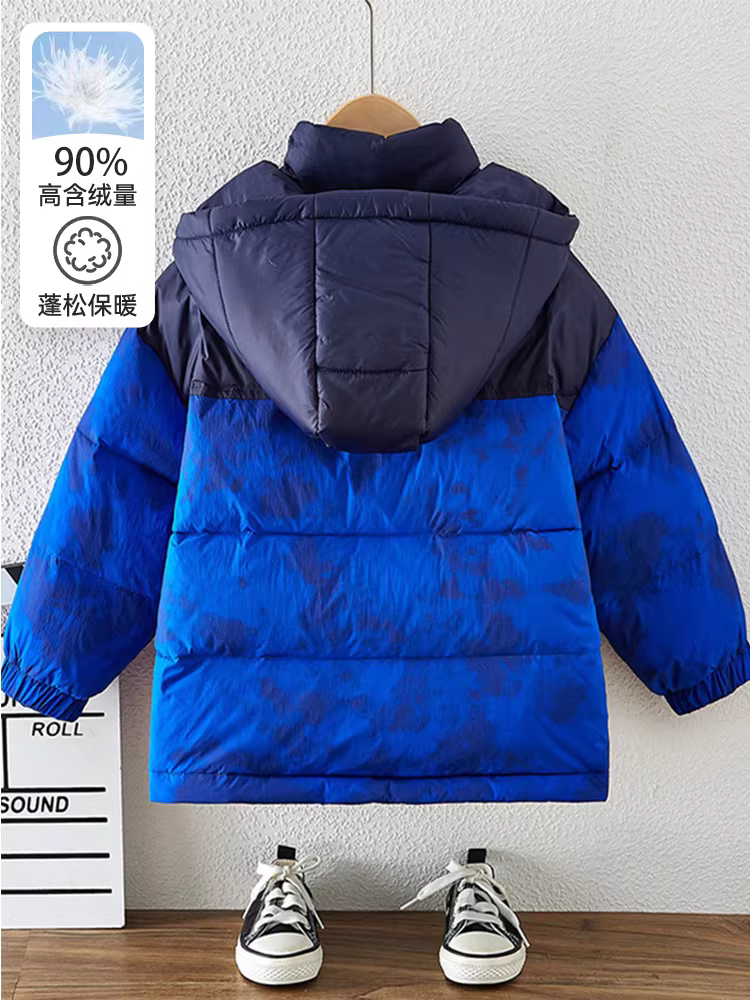 Áo khoác phao mùa đông cho bé trai 2025, kiểu dáng mới dày dặn, thời trang, áo khoác trẻ em đẹp trai, dài trung bình dành cho bé trai