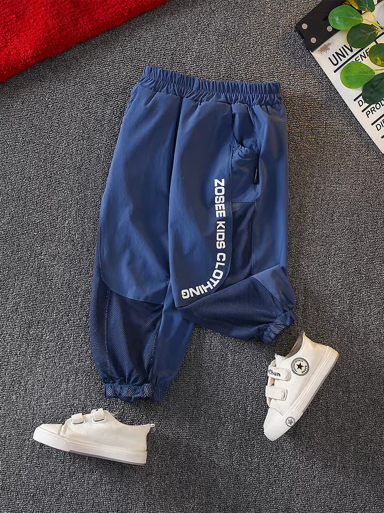 Quần chống muỗi cho bé trai, quần mỏng thoáng khí mùa hè, quần thể thao jogger rộng rãi, thời trang mùa hè mới 2025 cho trẻ em