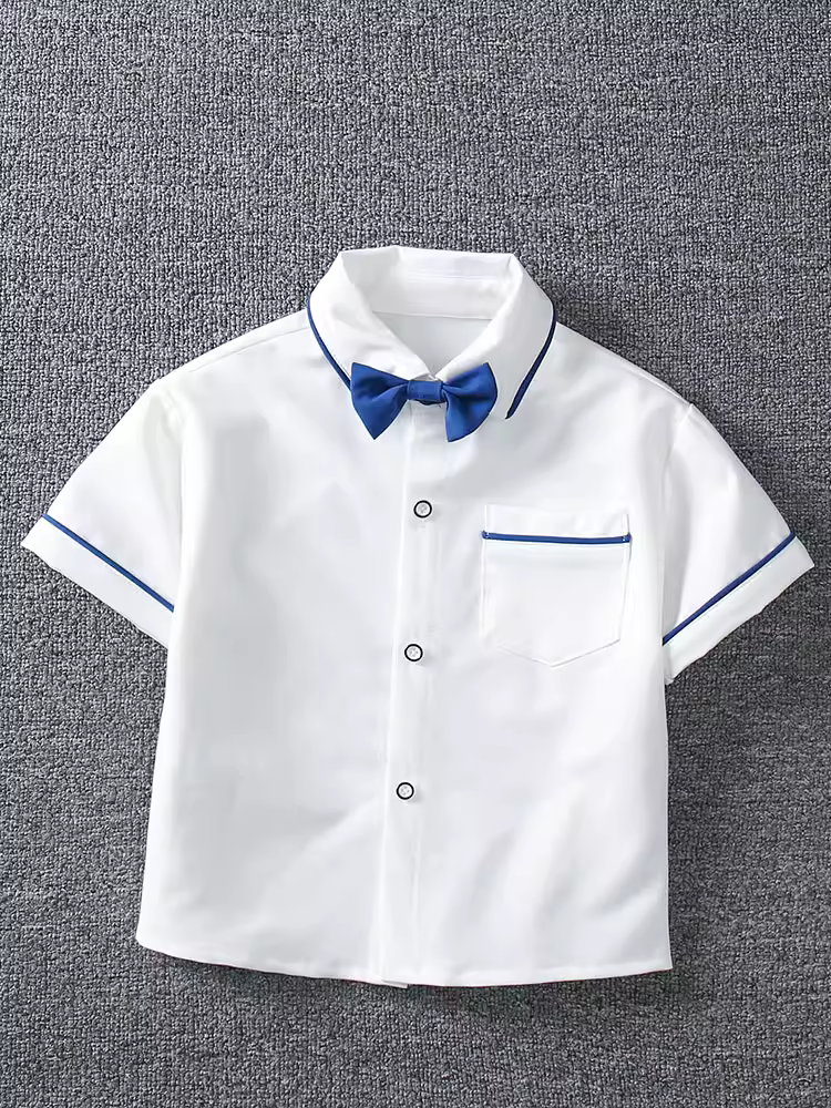 Trang phục trang trọng cho bé trai, trang phục dẫn chương trình, bộ vest hoa ngắn tay cho trẻ em, trang phục biểu diễn đàn piano, bộ đồ biểu diễn cho bé trai