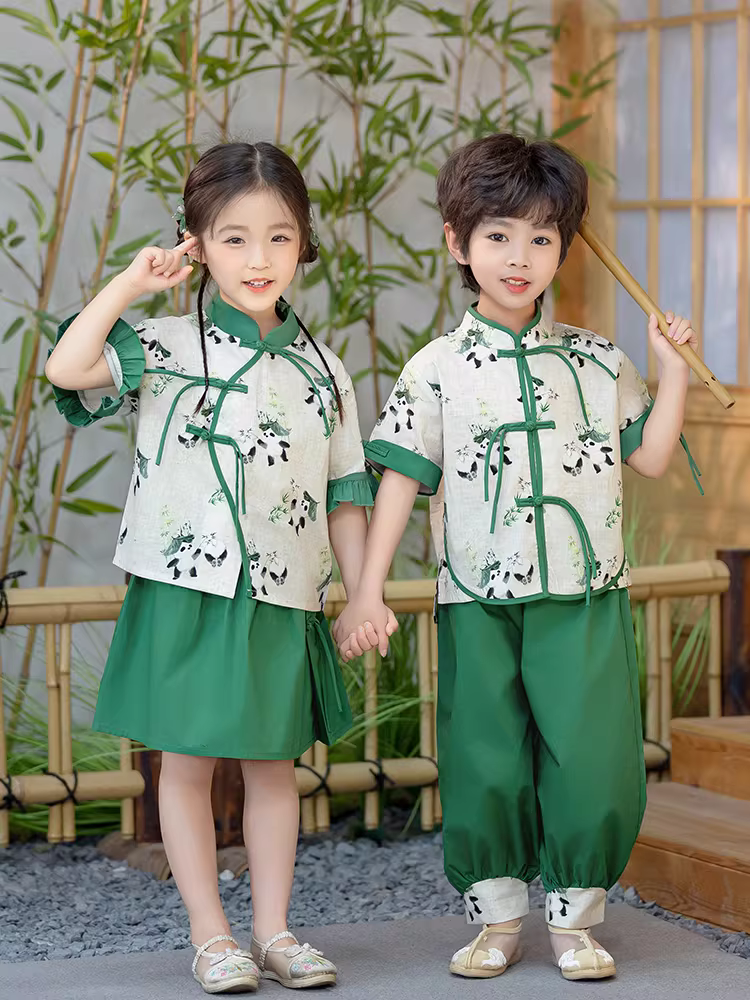 Hanfu trẻ em, trang phục Tang cho bé trai, phong cách Trung Hoa, trang phục cổ xưa cao cấp cho bé gái, trang phục biểu diễn phong cách Trung Hoa mới mỏng mùa hè cho bé trai