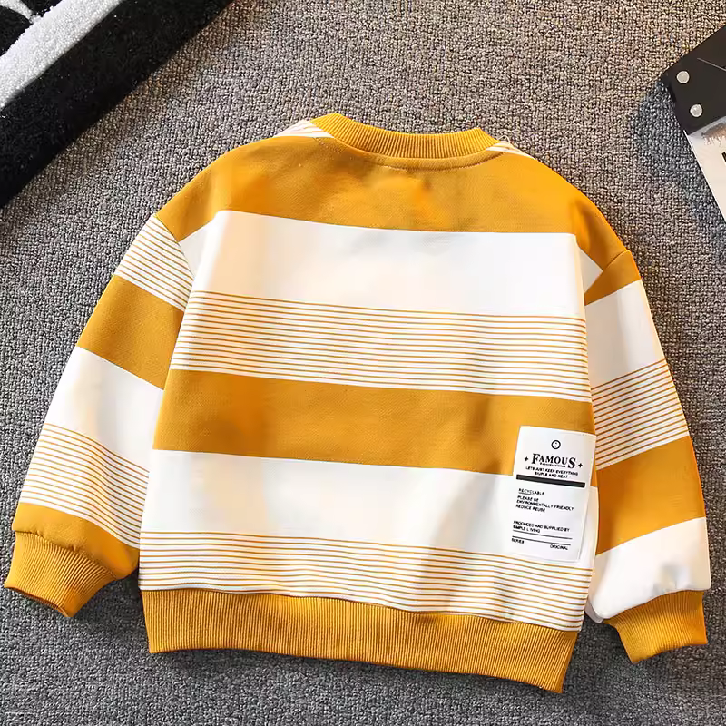 Áo thun bé trai mùa xuân thu thời trang kiểu mới 2025 dành cho bé trai trẻ, áo kiểu xuân thời thượng