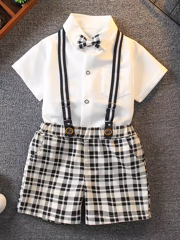 Bộ vest trang trọng cho bé trai mùa hè, trang phục trẻ em, bộ vest dự tiệc cưới, bé trai dễ thương, bộ vest biểu diễn đàn piano