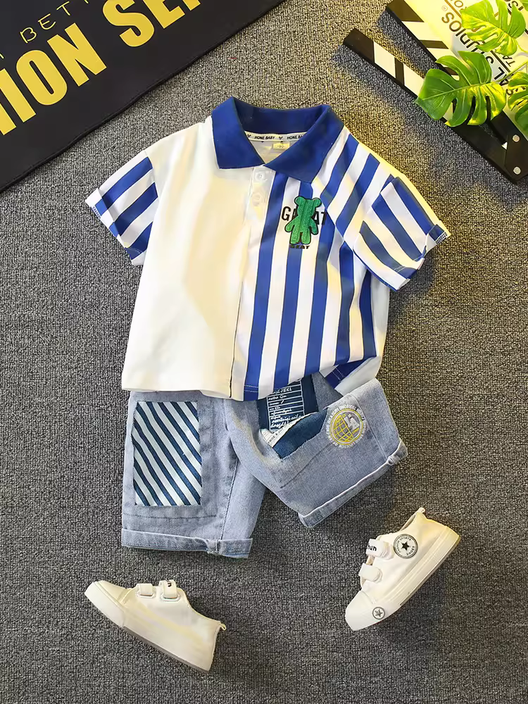 Bộ đồ mùa hè ngắn tay cho bé trai 25 mẫu mới thời thượng, phong cách thể thao hot trend mạng xã hội, quần áo mùa hè mát mẻ và lịch lãm cho bé trai