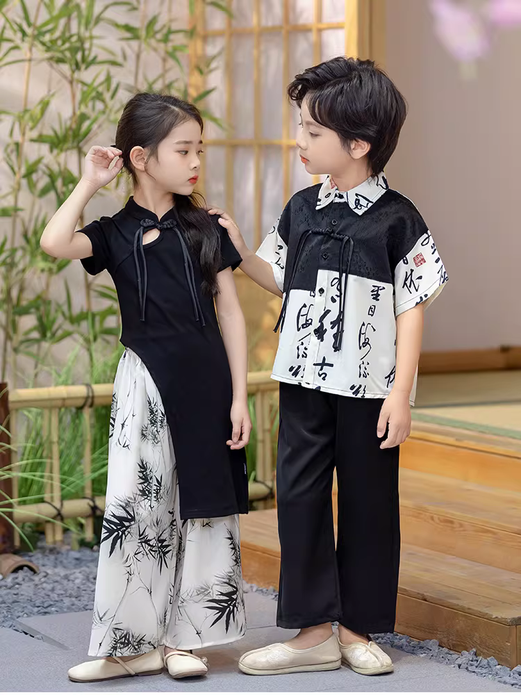 Bộ trang phục Trung Hoa kiểu Tang cho bé trai, trang phục Hanfu trẻ em, mẫu mới 2025, trang phục lễ hội cho bé một tuổi, quần áo mùa xuân thu cho bé trai