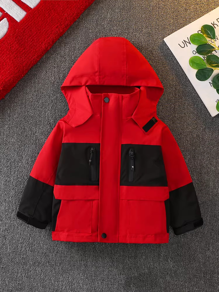 Áo khoác trẻ em bé trai xuân thu 2025 mẫu mới áo khoác ba trong một ngoài trời có thể tháo rời