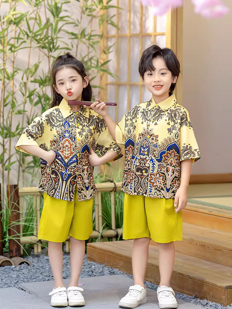 Trang phục truyền thống kiểu Trung Hoa cho bé trai Hanfu mùa hè 2025, trang phục biểu diễn kiểu Đường phục mới cho trẻ em, trang phục biểu diễn mỏng kiểu Trung Hoa cho bé gái