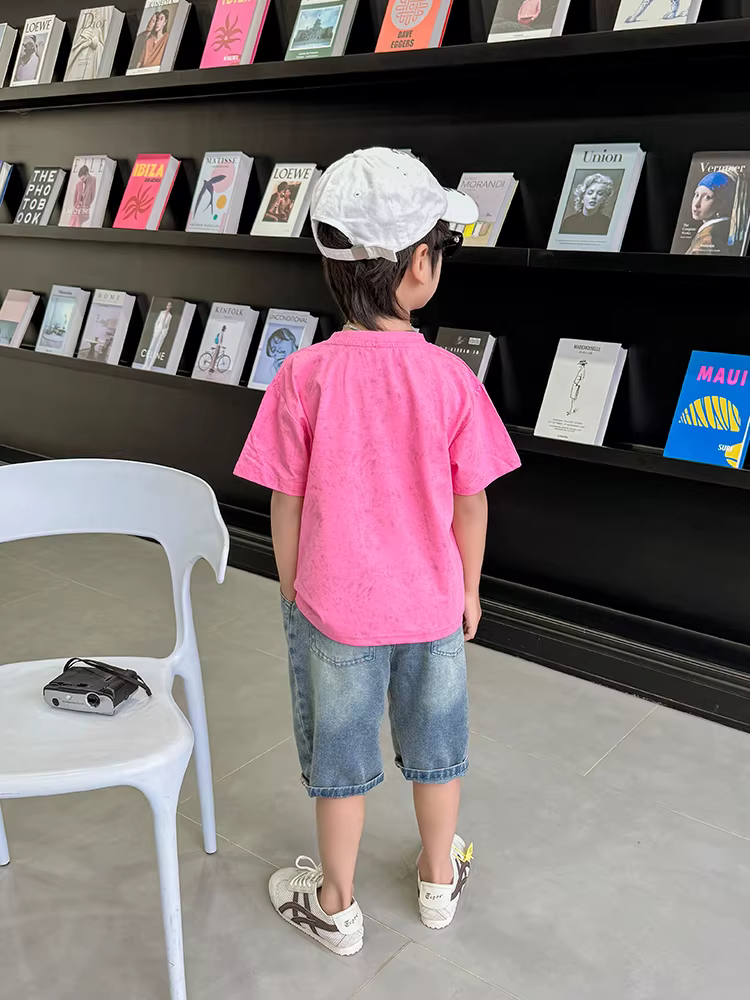 Trang phục mùa hè cho bé trai 2025 mới thời thượng, cá tính, phong cách mùa hè trẻ em, áo ngắn tay, phong cách mùa hè cho bé trai, quần áo đẹp trai và ngầu