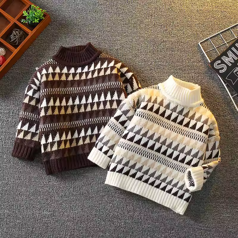 Quần áo trẻ em áo len nỉ bé trai 25 kiểu mới quần áo mùa đông trẻ em thời trang áo len dày giữ ấm