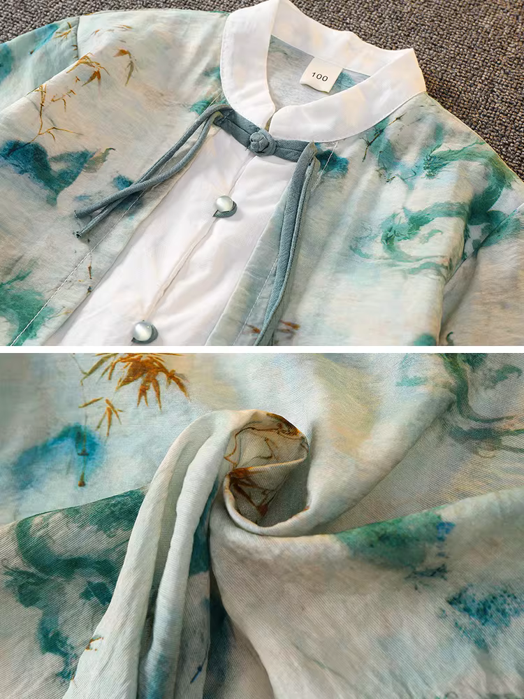 Trang phục truyền thống mùa hè của bé trai Hanfu trang phục truyền thống mùa hè kiểu Trung Quốc mới dành cho trẻ em kiểu Trung Quốc mới tay ngắn đẹp trai của cậu bé trong lễ Tết Trung thu Trang phục truyền thống Trung Quốc kiểu Đường