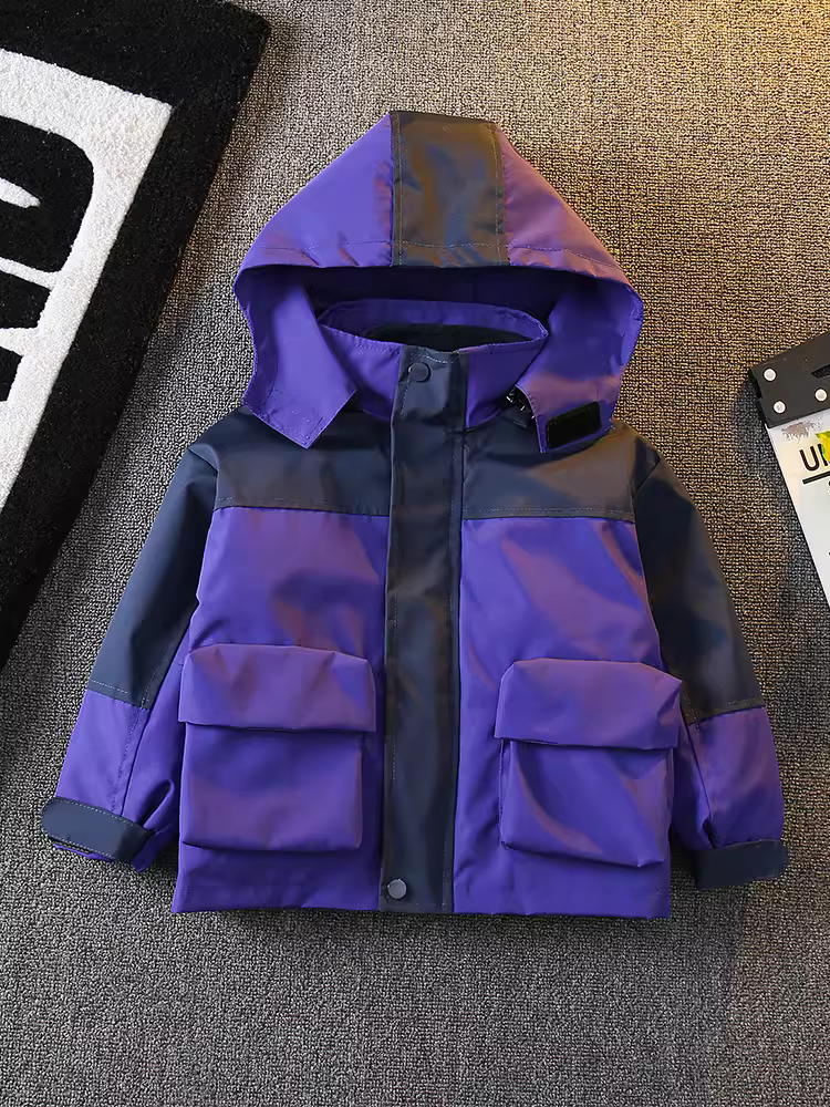 Áo khoác bé trai mùa xuân thu ba trong một áo gió trẻ em đi bộ đường dài ngoài trời quần áo chống thấm nước ngụy trang hàng đầu dành cho trẻ nhỏ hợp thời trang