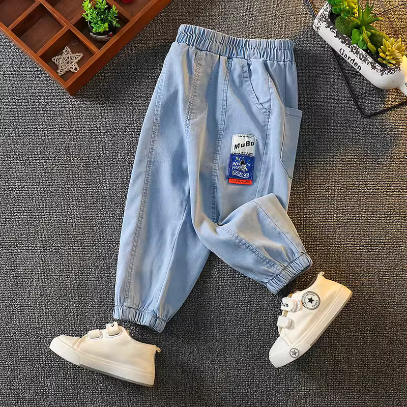 Quần hè bé trai bé gái 2025 kiểu mới thời trang chống muỗi quần trẻ em mùa hè quần dài mỏng bé trai bé gái mặc thường ngày