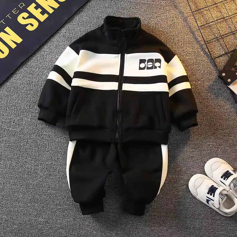 Bộ trang phục mùa xuân cho bé trai 2025, kiểu dáng thời trang mới, quần áo xuân thu cho bé, phong cách Hàn Quốc, lịch lãm, bộ hai mảnh thường ngày