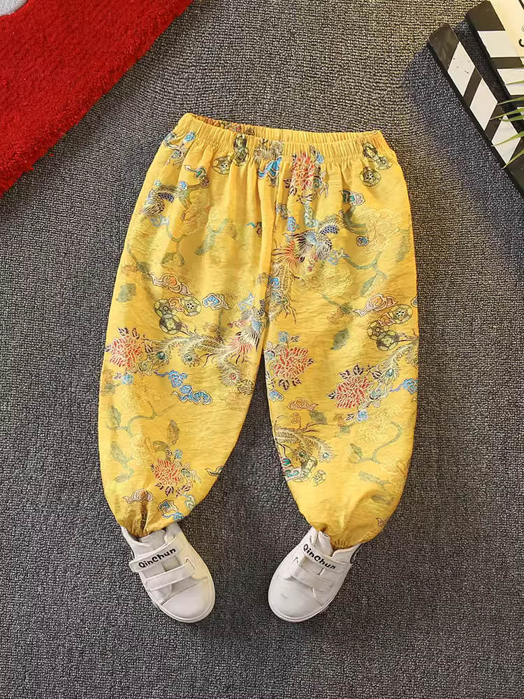 Quần chống muỗi mùa hè cho bé trai, quần điều hòa bằng lụa băng cho trẻ em, quần mỏng thông thường cho bé trai và bé gái, quần thoải mái cho trẻ nhỏ, hợp thời trang.