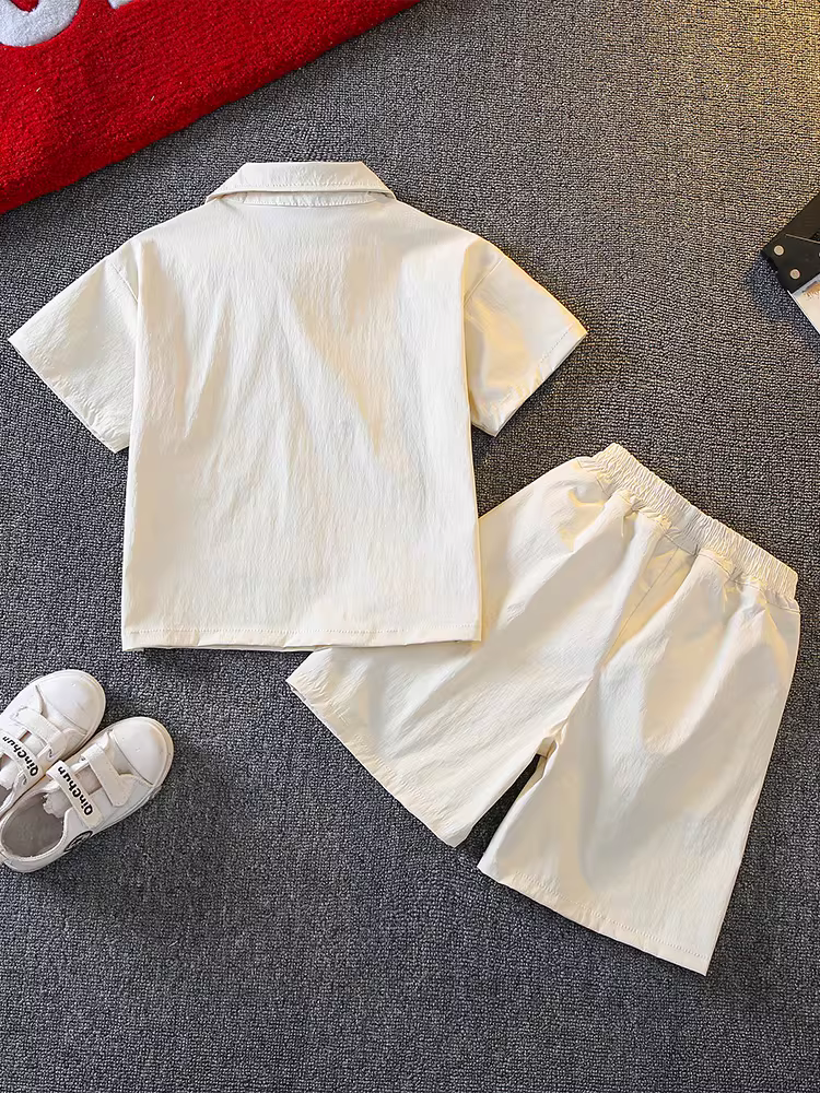 Bộ trang phục mùa hè cho bé trai 2025, bộ đồ chống nắng trẻ em mới, mát mẻ và thời trang, bộ trang phục mùa hè hợp xu hướng cho bé trai