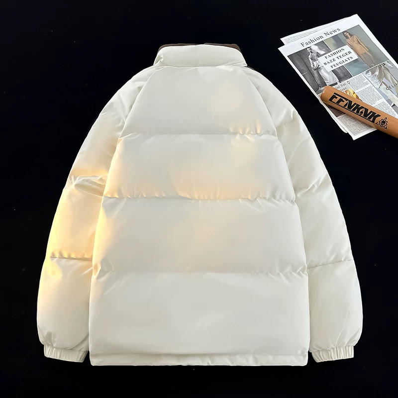 Áo khoác cotton cổ đứng Jeanswest dành cho nam, áo khoác cotton dày mùa đông, quần áo cotton đa năng, áo khoác ngoài thương hiệu thời trang dành cho nam.