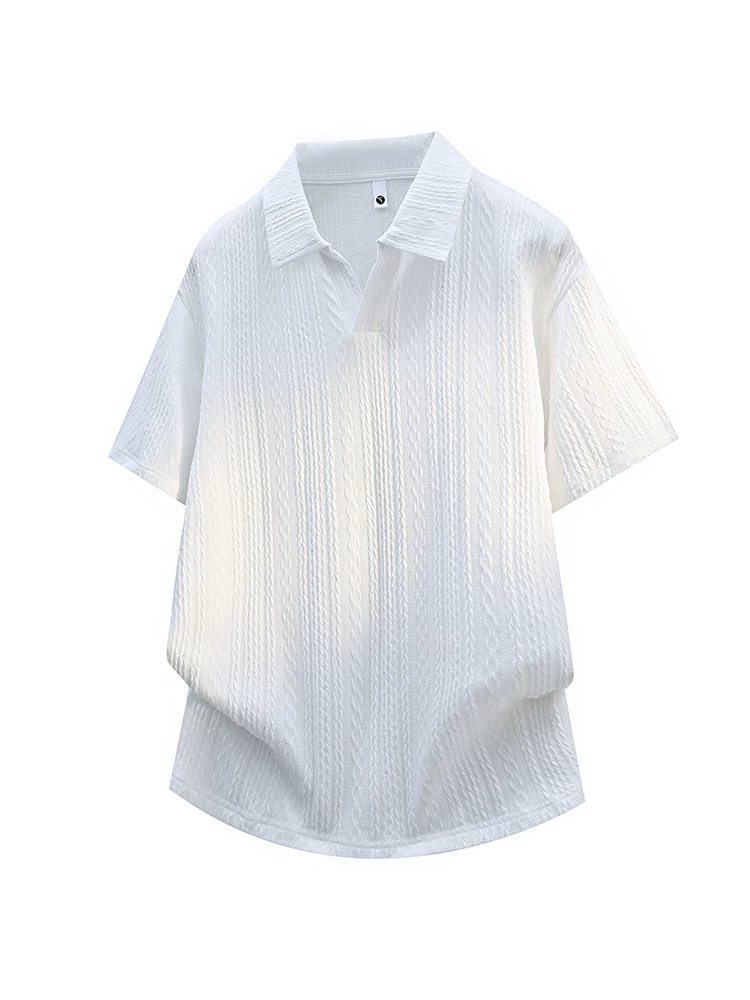 Áo thun cổ bẻ màu trơn kiểu Mỹ của Jeanswest dành cho nam, tay ngắn thoáng khí, thân thiện với làn da, hợp thời trang, cao cấp mùa hè.