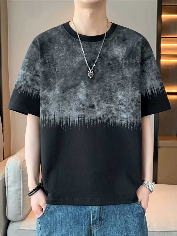 Áo thun ngắn tay cổ tròn phong cách Mỹ của Jeanswest dành cho nam, áo thun dáng rộng thương hiệu hợp thời trang mùa xuân hè.
