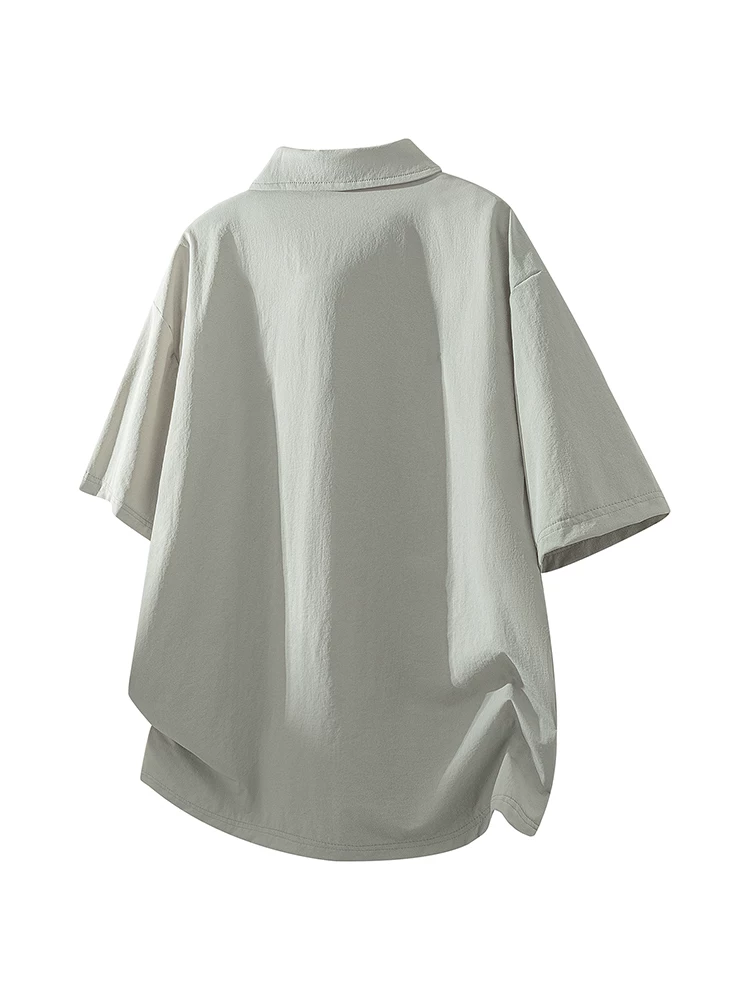 Áo thun nam Jeanswest màu đen nửa tay, nửa khóa kéo, cổ áo kiểu polo, dáng rộng, mặc thường ngày mùa xuân hè