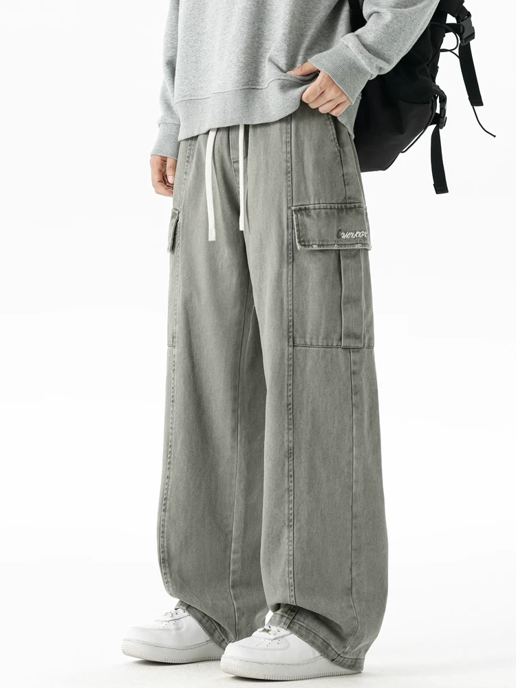 Quần dài công sở Jeanswest màu đen 100% cotton nguyên chất dành cho nam, quần dài ống đứng cao cấp mùa xuân thu.