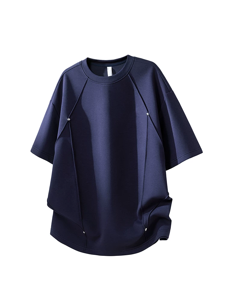 Áo thun cổ tròn màu đen của Jeanswest dành cho nam, thương hiệu thời trang cao cấp mùa hè, áo ngắn tay rộng rãi và thoáng khí.