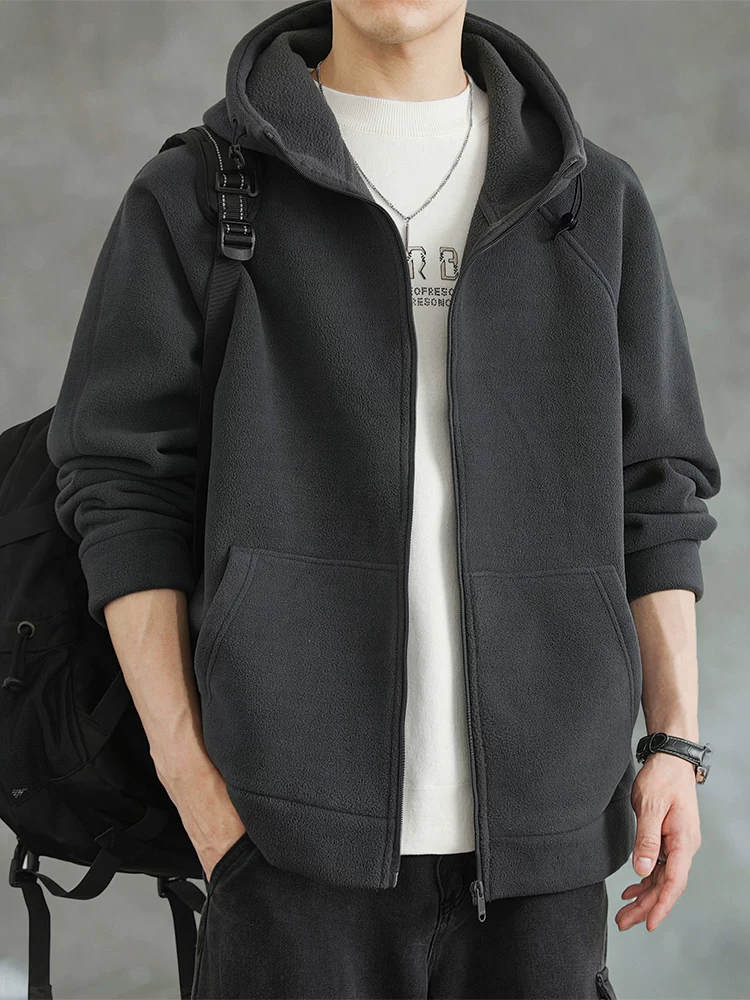 Áo len cardigan lông cừu Jeanswest dành cho nam, mùa thu đông, áo khoác ấm mới, áo khoác có mũ trùm đầu thương hiệu thời trang.