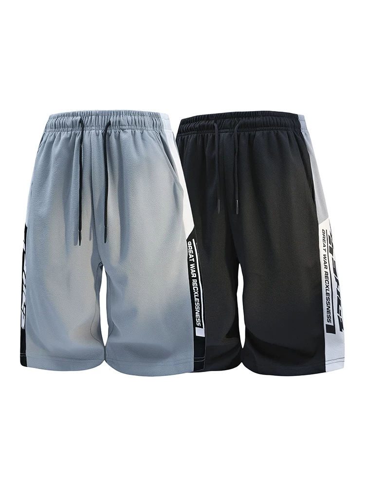 Quần short dây rút phối màu phong cách Mỹ của Jeanswest dành cho nam, quần năm điểm rộng rãi, thoáng khí, cao cấp, phong cách thường ngày mùa hè.