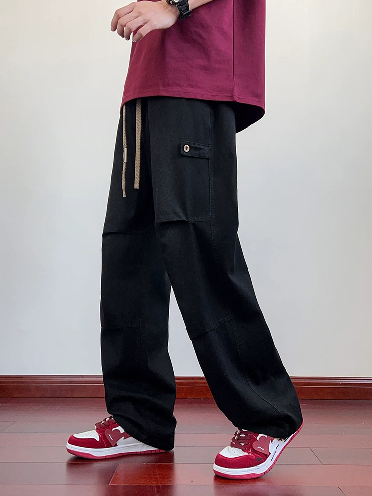 Quần jean xếp ly phong cách retro đường phố Mỹ của Jeanswest dành cho nam, quần thường ngày mỏng, rộng rãi, thoáng khí mùa hè.