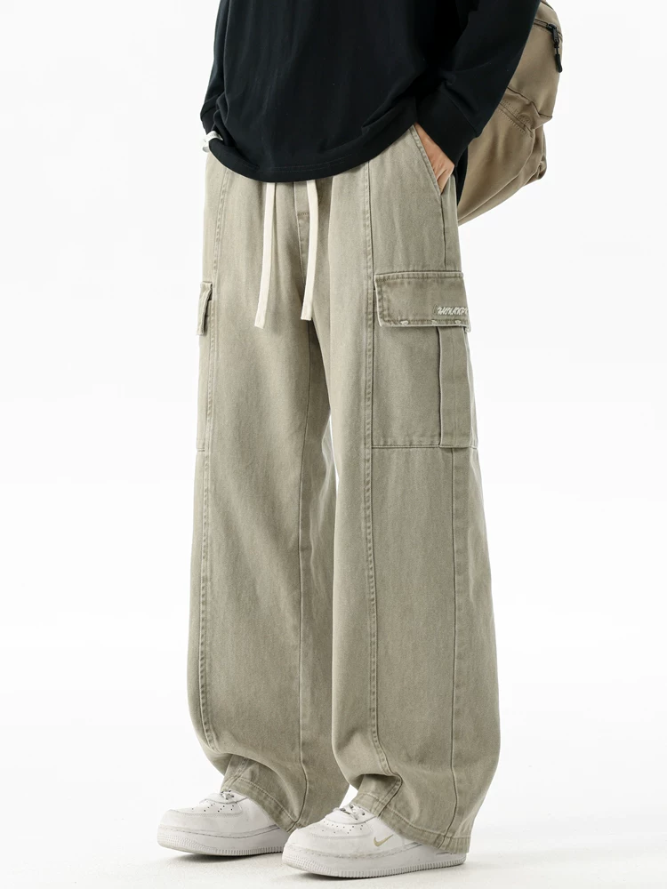 Quần dài công sở Jeanswest màu đen 100% cotton nguyên chất dành cho nam, quần dài ống đứng cao cấp mùa xuân thu.