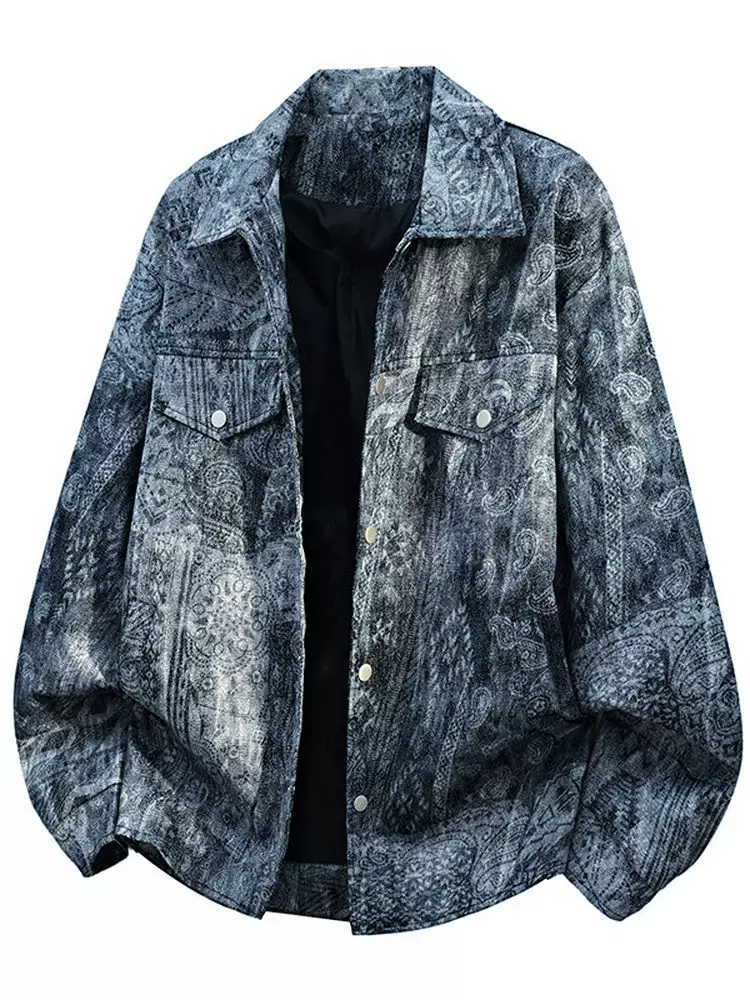 Áo khoác paisley phong cách retro Mỹ của Jeanswest dành cho nam, áo khoác ngoài thời trang mới mùa xuân thu 2026.