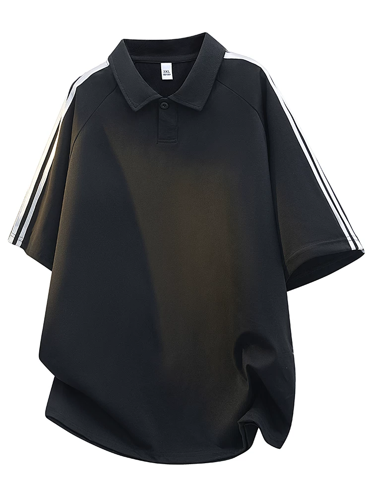 Áo thun ngắn tay cổ bẻ sọc thời trang phong cách Mỹ của thương hiệu Jeanswest dành cho nam, áo polo dáng rộng thường ngày mùa xuân hè.