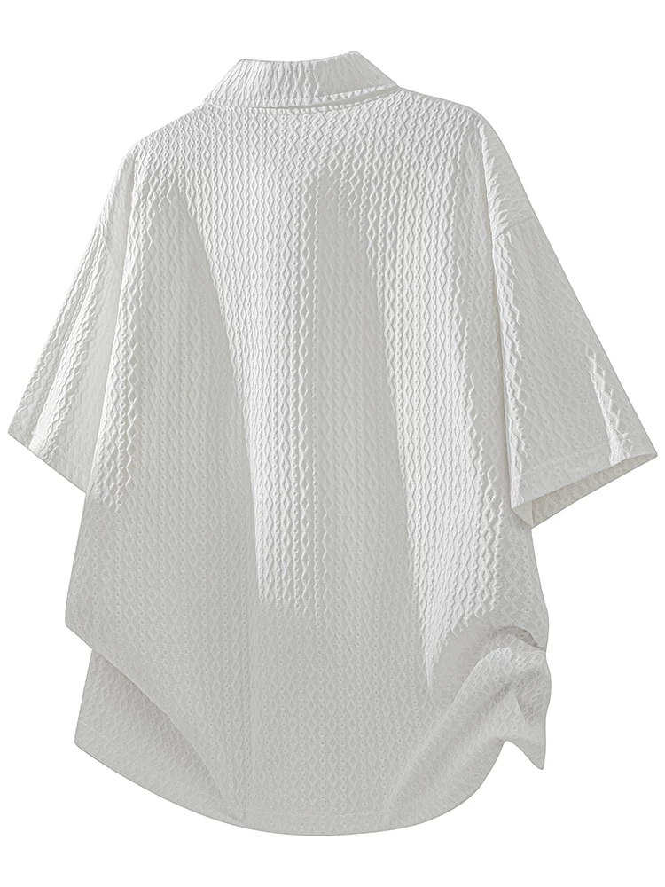 Áo thun polo dệt jacquard màu trơn phong cách Mỹ của Jeanswest dành cho nam, thương hiệu thời trang cao cấp mùa hè, tay ngắn rộng rãi.