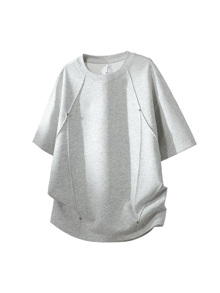 Áo thun cổ tròn màu đen của Jeanswest dành cho nam, thương hiệu thời trang cao cấp mùa hè, áo ngắn tay rộng rãi và thoáng khí.