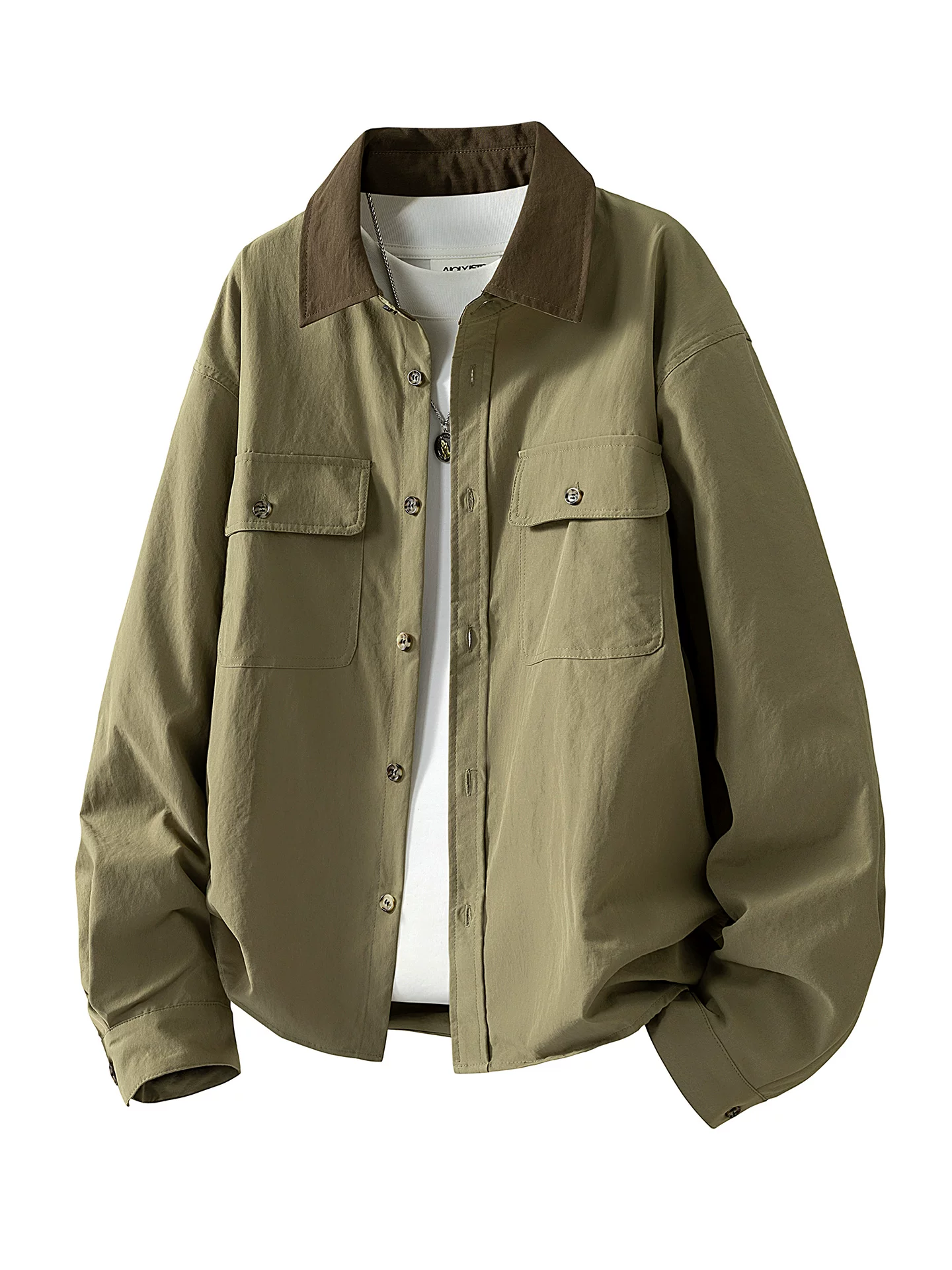 Áo khoác nam Jeanswest cổ điển phối màu, kiểu dáng rộng rãi, mùa xuân thu 2026, mới, phong cách thường ngày.