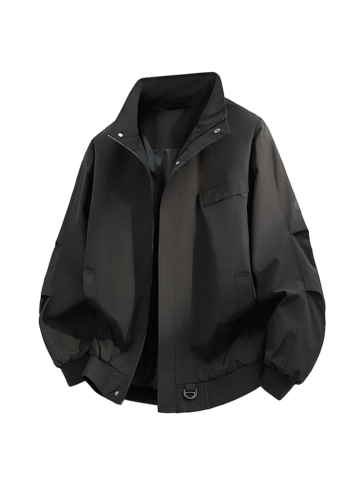 Áo khoác cổ đứng màu xanh quân đội phong cách Mỹ của Jeanswest dành cho nam, mùa xuân và mùa thu, áo khoác ngoài thương hiệu thời trang cao cấp, rộng rãi, hợp thời trang.