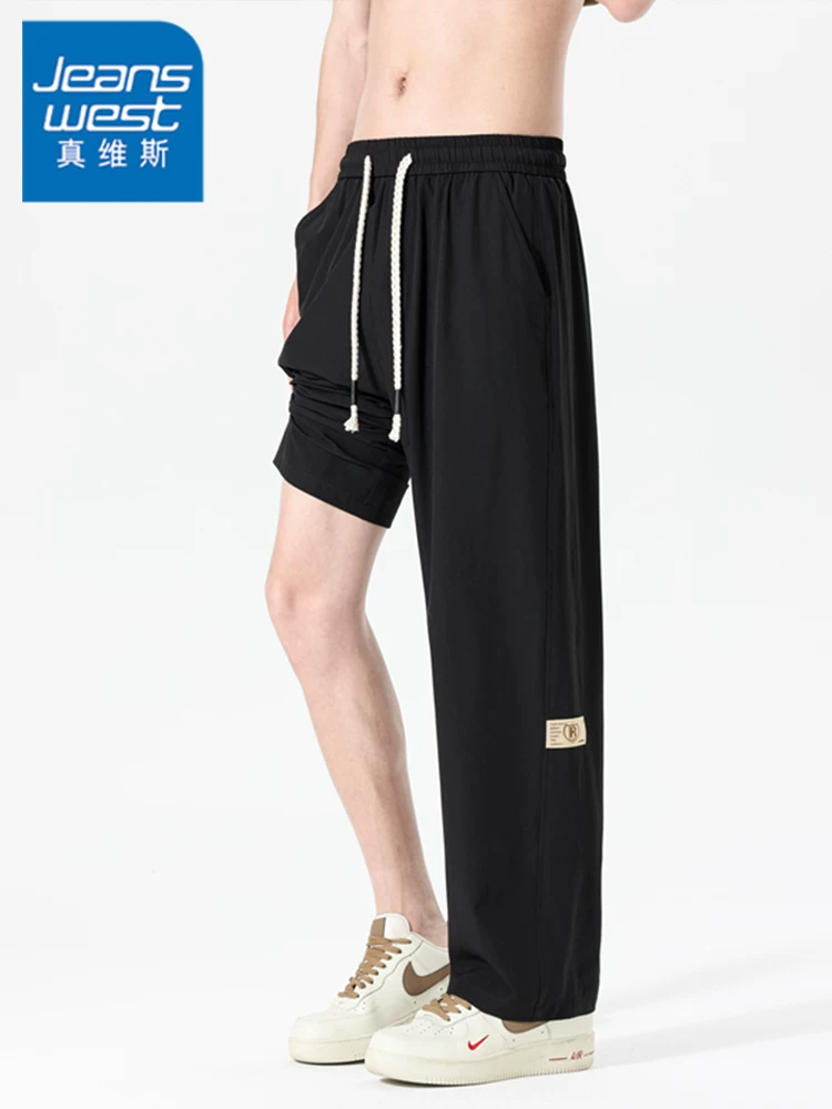 Quần dài ống rộng kiểu Mỹ thời thượng của Jeanswest dành cho nam, mùa xuân hè, cảm giác cao cấp, dáng rộng, quần dài đa năng.