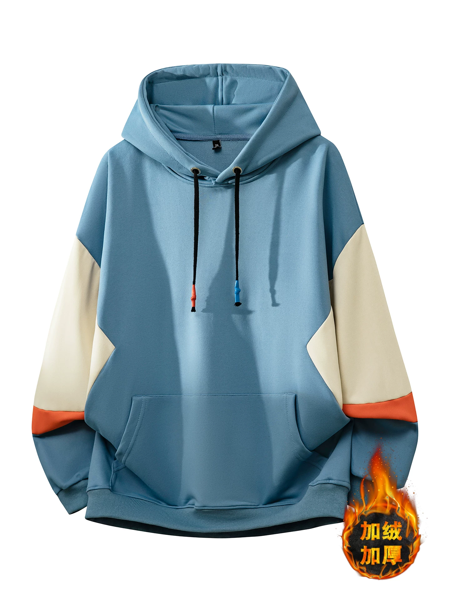 Áo hoodie nam thương hiệu thời trang phong cách Mỹ của Jeanswest, chất liệu lót lông cừu dày dặn cho mùa thu đông.