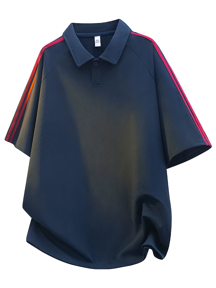 Áo thun ngắn tay cổ bẻ sọc thời trang phong cách Mỹ của thương hiệu Jeanswest dành cho nam, áo polo dáng rộng thường ngày mùa xuân hè.