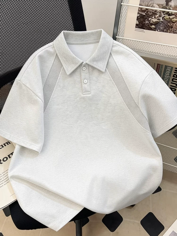 Áo thun polo dáng rộng màu trơn phong cách Mỹ của Jeanswest dành cho nam, tay ngắn thời trang cao cấp mùa hè.